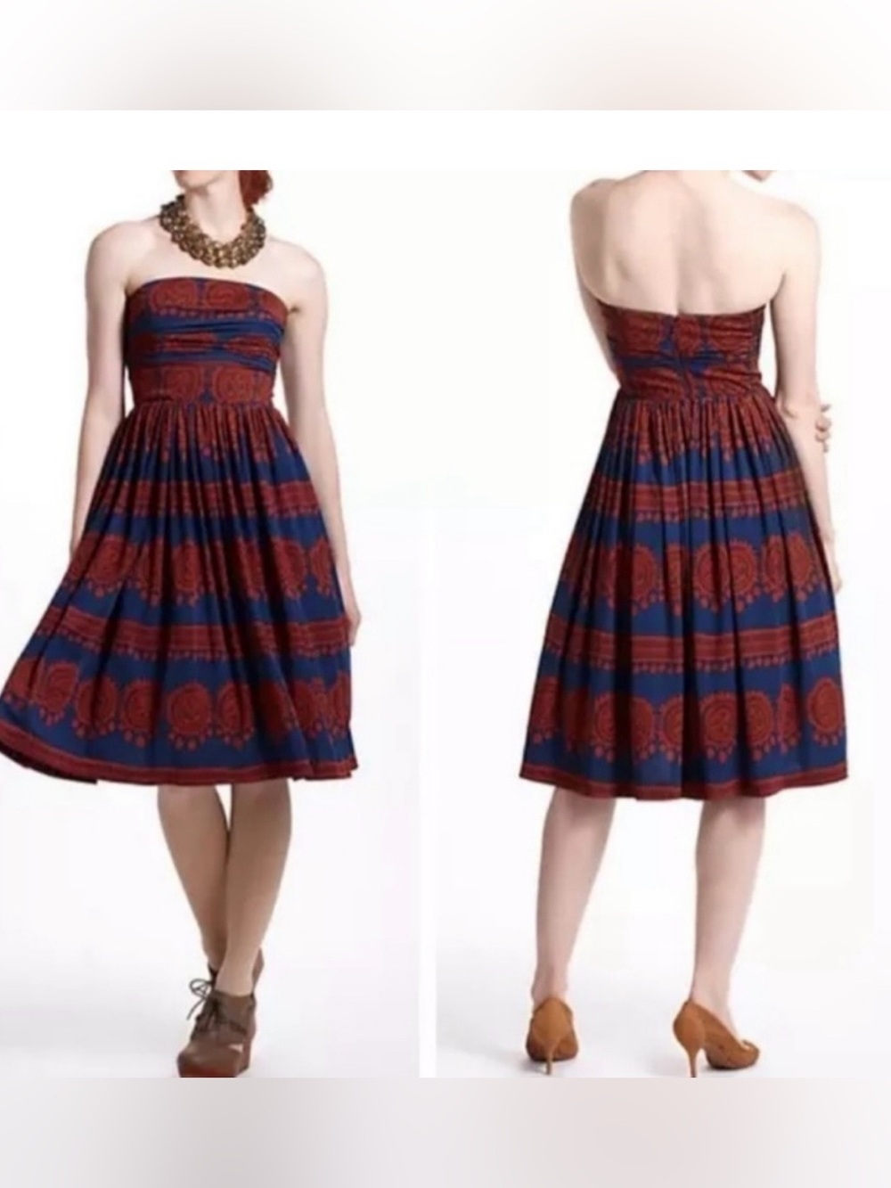 Anthropologie Girls From Savoy strapless dress small